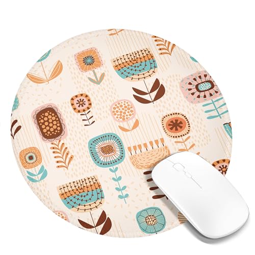 Computer-Mauspad mit Vintage-Blumenmuster, süße abstrakte Blumen, Cartoon-Muster, Pflanzen, Retro, Bohemian, Beige, Orange, Blau, Polyester, Gummi, abwischbar, rutschfest, für Schreibtisch, Zuhause, B Computer-Mauspad mit Vintage-Blumenmuster, süße abstrakte Blumen, Cartoon-Muster, Pflanzen, Retro, Bohemian, Beige, Orange, Blau, Polyester, Gummi, abwischbar, rutschfest, für Schreibtisch, Zuhause, B von SMAZDFXX