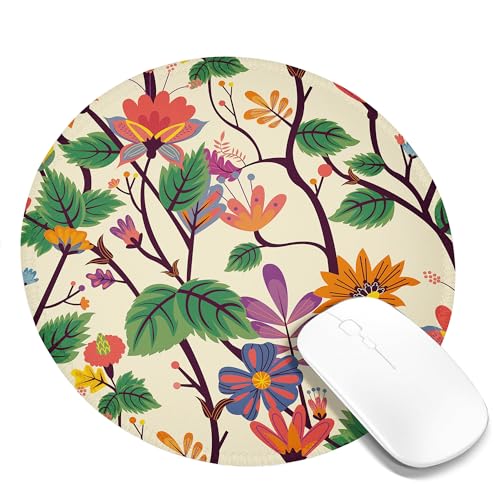 Laptop-Mauspad mit Vintage-Blumenmuster, Retro-Blumen, Bohemian-Stil, Baumpflanzen, Cottagecore-Cartoon, Beige, Grün, Koralle, Polyester-Gummi-Dekor, rutschfest, für Zuhause, Schreibtisch, Firma, 20,3 Laptop-Mauspad mit Vintage-Blumenmuster, Retro-Blumen, Bohemian-Stil, Baumpflanzen, Cottagecore-Cartoon, Beige, Grün, Koralle, Polyester-Gummi-Dekor, rutschfest, für Zuhause, Schreibtisch, Firma, 20,3 von SMAZDFXX