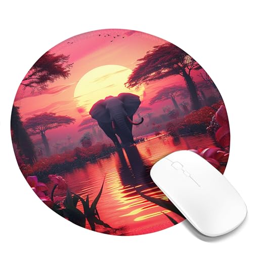 Mauspad für Computer, Sonne, Landschaft, Sonnenaufgang, Sonnenuntergang, Himmel, Blumen, Baum, Elefant, See, Meer, Hot Pink, Schwarz, Polyester, Gummi, abwischbar, Dekor, rutschfest, für Schreibtisch, Mauspad für Computer, Sonne, Landschaft, Sonnenaufgang, Sonnenuntergang, Himmel, Blumen, Baum, Elefant, See, Meer, Hot Pink, Schwarz, Polyester, Gummi, abwischbar, Dekor, rutschfest, für Schreibtisch, von SMAZDFXX