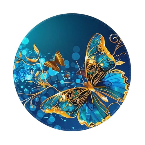 SMAZDFXX Schmetterlings-Personalisierung, rutschfestes Gummi, genähte Kanten, Tastaturmatte für Desktop und Laptop, Mauspad, 2 Stück SMAZDFXX Schmetterlings-Personalisierung, rutschfestes Gummi, genähte Kanten, Tastaturmatte für Desktop und Laptop, Mauspad, 2 Stück von SMAZDFXX