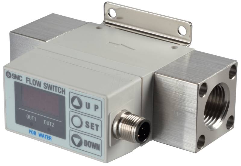 PF2W720-F04-67N - Durchflussschalter 2,0…16 l/min, Ausgang: 2x PNP, Wasser von SMC PNEUMATIK