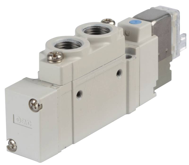 SY51205LOU01FQ - Elektromagnetventil 5/2, 24 VDC 450 l/min, mono von SMC PNEUMATIK