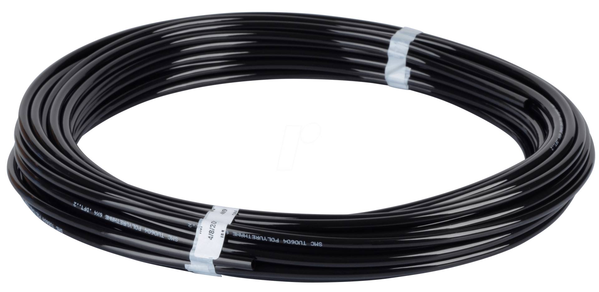 TU0604B-20 - PU-Schlauch 6 mm, 20 m Rolle, schwarz von SMC PNEUMATIK