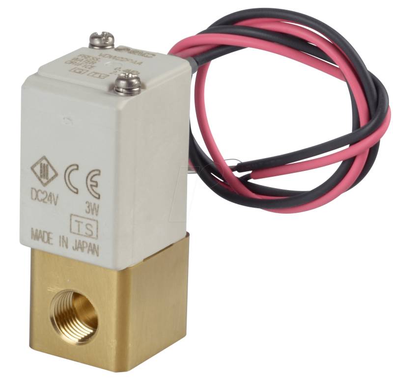 VDW22PAA - Elektromagnetventil 2/2 für Wasser, NC, 24 VDC, Messing von SMC PNEUMATIK
