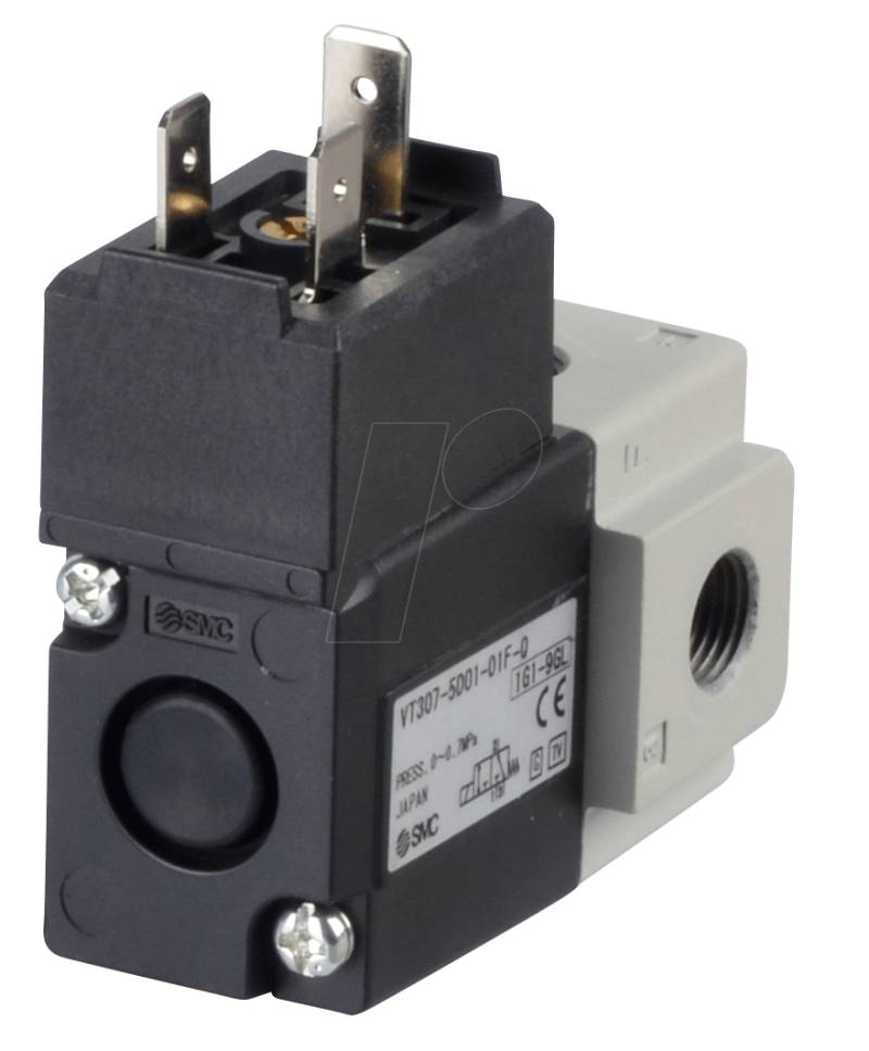 VT307-5DO1-01F-Q - Sitzventil 3/2, für Druckluft, 24 VDC, 182 l/min, G1/8 von SMC PNEUMATIK