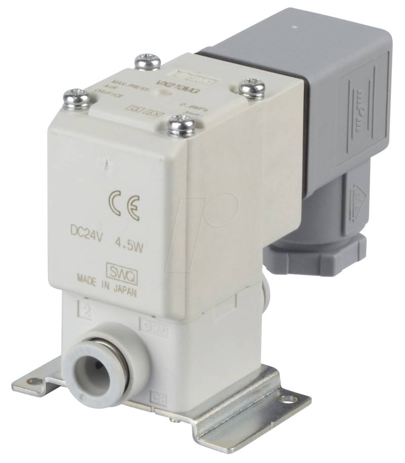 VX210MG - Elektromagnetventil 2/2 für Luft, NC, 24 VDC, ISO-Class-B von SMC PNEUMATIK