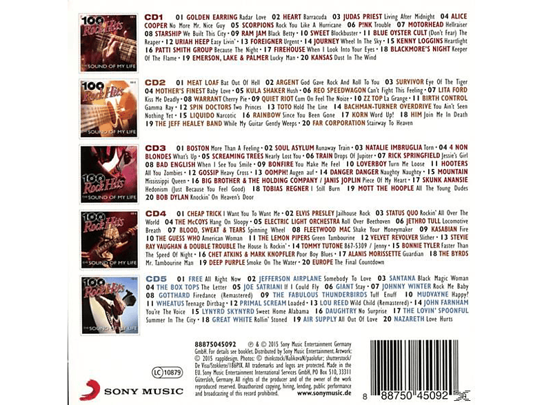 VARIOUS - 100 Rock Hits (CD) von SME CATLG