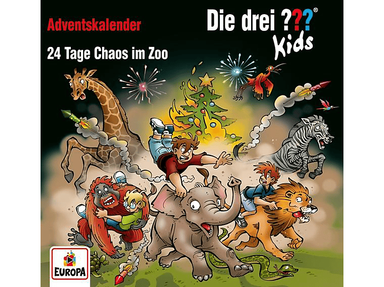 Die Drei ??? Kids - Adventskalender-24 Tage Chaos im Zoo (CD) von SME FAMIL