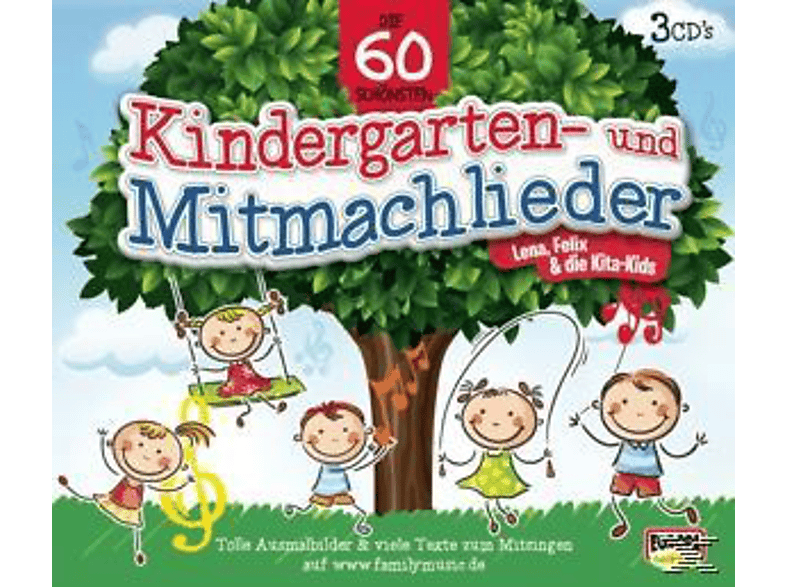 Felix & Die Kita-kids Lena - 60 Schönsten Kindergarten-Und Bewegungslieder (CD) von SME FAMIL