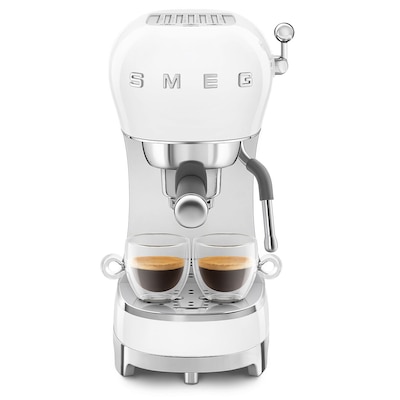 SMEG ECF02WHEU 50s Style Espresso-Kaffemaschine Weiß von Smeg