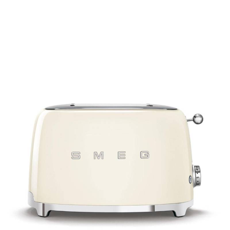 SMEG Toaster 2-Schlitz kompakt 50's Style TSF01CREU, Creme, Hochglanz von SMEG