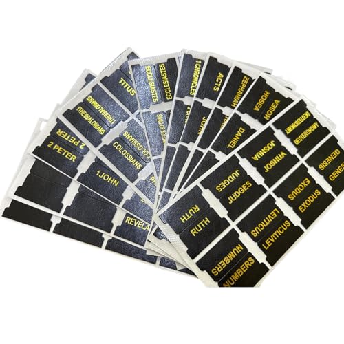 Bibel Tabs 80pcs/Set Laminatin Bible Book Tabs Neugedruckte Labels leicht zu lesen und zu beantragen für Frauen und Männer christliche Geschenke schwarz Bibel Tabs 80pcs/Set Laminatin Bible Book Tabs Neugedruckte Labels leicht zu lesen und zu beantragen für Frauen und Männer christliche Geschenke schwarz von SMELEYOU