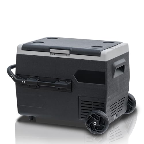 SMETA Kompressor Kühlbox 65L, Elektrische Kühlschrank für Getränke und Essen, Auto Kühlschrank, 12/24V Kühlbox für Auto, Lkw, Wohnmobil, Outdoor oder Boot von SMETA