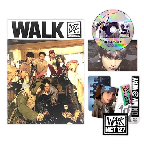 NCT 127 - 6th Album [WALK] (Podcast Ver.) Photobook + CD-R + Photocard + Sicker Pack + Lenticular Card + 2 Pin Button Badges + 4 Extra Photocards von SMEnt.