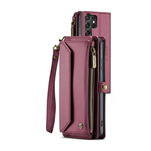 Crossbody-Wallet-Hülle für Samsung Galaxy S24 S23 S21 S20 FE S22 Ultra Plus A54 A53 A52S A52 A34 A33 A25 A23 A22 A14, rot, für Galaxy A34 5G Crossbody-Wallet-Hülle für Samsung Galaxy S24 S23 S21 S20 FE S22 Ultra Plus A54 A53 A52S A52 A34 A33 A25 A23 A22 A14, rot, für Galaxy A34 5G von SMIEK