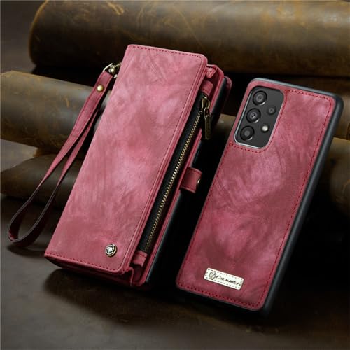 Magnetische Flip-Leder-Handyhülle für Samsung Galaxy A13 A33 A53 A14 A34 A54 A50 A70 A52 A72 A51 A71 Wallet Card Cover, rot, für Samsung A14 Magnetische Flip-Leder-Handyhülle für Samsung Galaxy A13 A33 A53 A14 A34 A54 A50 A70 A52 A72 A51 A71 Wallet Card Cover, rot, für Samsung A14 von SMIEK