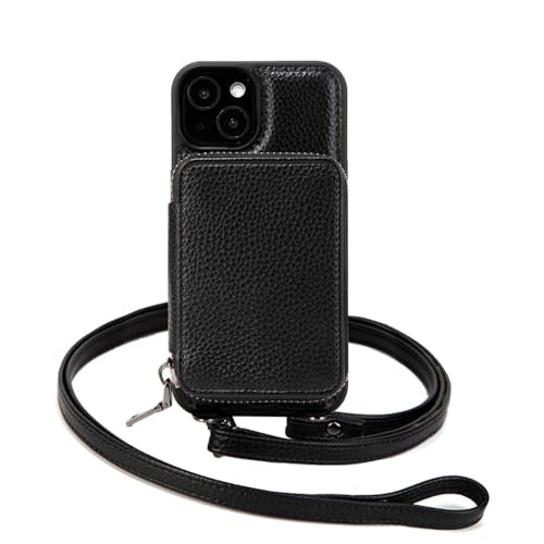 SMIEK Abnehmbare Brieftasche zum Umhängen, Handyhülle für iPhone 15, 14, 12 Pro Max, 13, Kartenhalter, Geldbörse, Schlüsselband, Handschlaufe, Lederhülle, Schwarz, für iPhone 15 Pro SMIEK Abnehmbare Brieftasche zum Umhängen, Handyhülle für iPhone 15, 14, 12 Pro Max, 13, Kartenhalter, Geldbörse, Schlüsselband, Handschlaufe, Lederhülle, Schwarz, für iPhone 15 Pro von SMIEK