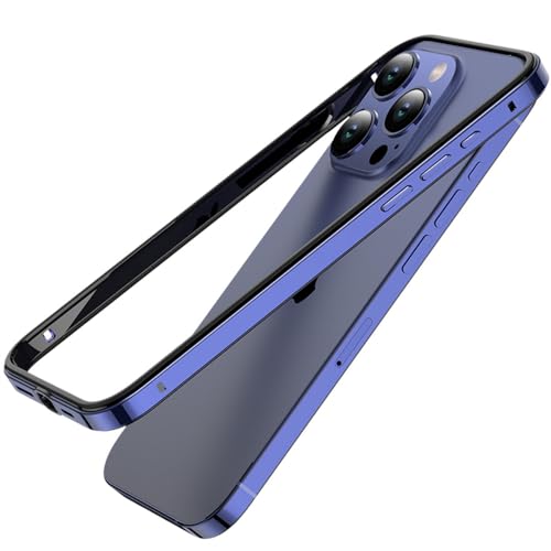 SMIEK Leichter Aluminium-Metallrahmen für iPhone 12 13 14 Plus 15 Pro Max, Titan-Stoßstangenhülle, Hybrid-Silikon-Rückseite, Zubehör, Blau BK Ping, für iPhone 15 Pro SMIEK Leichter Aluminium-Metallrahmen für iPhone 12 13 14 Plus 15 Pro Max, Titan-Stoßstangenhülle, Hybrid-Silikon-Rückseite, Zubehör, Blau BK Ping, für iPhone 15 Pro von SMIEK