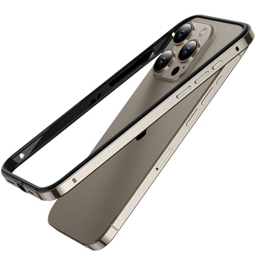 SMIEK Leichter Aluminium-Metallrahmen für iPhone 12 13 14 Plus 15 Pro Max, Titan-Stoßstangenhülle, Hybrid-Silikon-Rückseite, Zubehör, Titan BK Ping, für iPhone 15 Pro SMIEK Leichter Aluminium-Metallrahmen für iPhone 12 13 14 Plus 15 Pro Max, Titan-Stoßstangenhülle, Hybrid-Silikon-Rückseite, Zubehör, Titan BK Ping, für iPhone 15 Pro von SMIEK