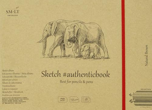 SMLT 5EB-28ST/NTB Authentic line 5EB-28/NTB 245x176 mm genähtes Skizzenblock authenticbook, 135 gsm braun Kraftpapier, 28 Blatt SMLT 5EB-28ST/NTB Authentic line 5EB-28/NTB 245x176 mm genähtes Skizzenblock authenticbook, 135 gsm braun Kraftpapier, 28 Blatt von SM.LT
