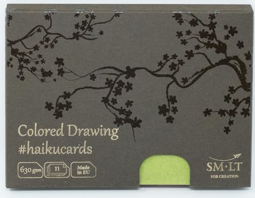 SMLT C-11(630)/MIX Haikucards 147x106 mm Mix aus farbigen Pappkarten in der Box, 630 gsm, 11 Karten von SM.LT