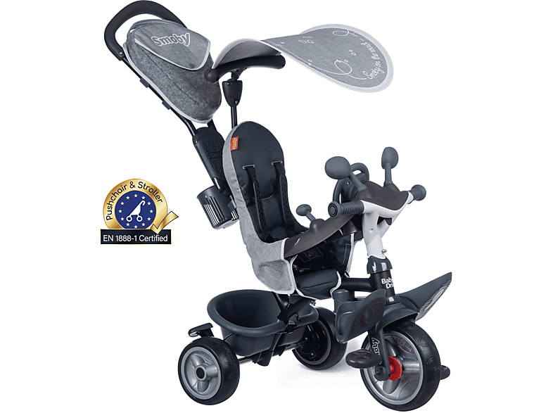 SMOBY Dreirad Baby Driver Plus Kinderdreirad Grau von SMOBY