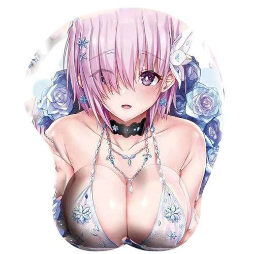 Anime Ram 3D Mauspad mit Handgelenkauflage Gaming Mauspads Rutschfestes Mauspad 3D Mauspads 3D Ergonomisches Mauspad（C）(Size:1) von SMOOHH