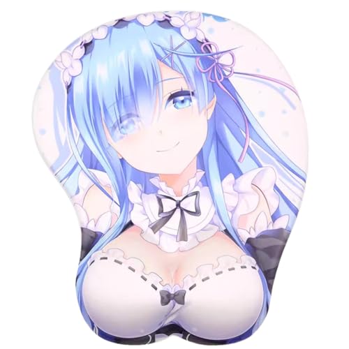 Anime Rem 3D Mauspad mit Handgelenkauflage Gaming Mauspads Rutschfestes Mauspad 3D Mauspads 3D Ergonomisches Mauspad（D）(Size:2) von SMOOHH
