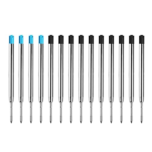 SMOOTHERPRO 14 Stück Kugelschreiberminen Gel Tinte Mine Kompatibel mit Parker 0.5mm Geeignet für Bolt Action Stift und Metallstifte Schwarz und Blau(PR1408) von SMOOTHERPRO