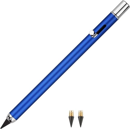 SMOOTHERPRO Bolt Action Stift | Kugelschreiber Einziehbar | Machinery Graphitstifte mit Austauschbarer Spitze und Verdecktem Radiergummi | für Geschäftssignatur (PB01U) | Farbe Blau von SMOOTHERPRO