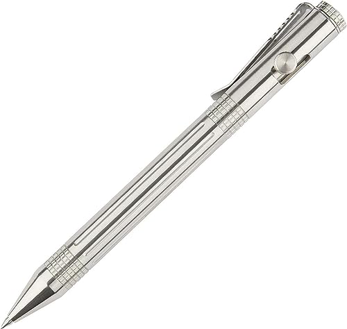 SMOOTHERPRO Bolt Action Pen Edelstahl Stift mit Edelstahl Pen Clip für EDC Outdoor Büro Tremor Parkinson Arthritic Signatur (SST331) von SMOOTHERPRO