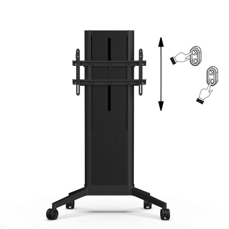 SMS EVER350 mobiler elektrischer TV St?nder 86 Zoll, MDF Cover schwarz (16-005-1... von SMS
