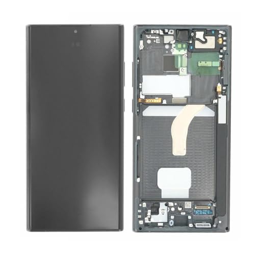 SMT - Original Dynamic AMOLED Display Touchscreen Bildschirm & Rahmen Phantom Schwarz für Samsung Galaxy S22 Ultra S908B & Werkzeug von SMT