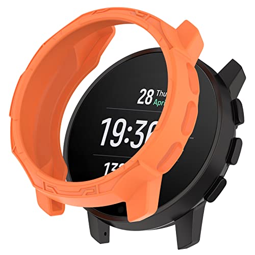 SMYAOSI Hülle Kompatibel mit Suunto 9 Peak Pro/Suunto 9 Peak Schutzhülle, Flexible TPU Kantenschutz Kratzfest Stoßfest Anti-Drop Weiche Silikon Schutz Case für Suunto 9 Peak Pro (Orange) von SMYAOSI