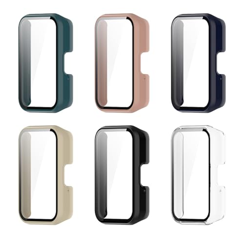 SMYAOSI Hülle Kompatibles Samsung Galaxy Fit3 SM-R390 Schutzhülle Con Displayschutzfolie, Kratzfest Schutzfolie Glas Bumper Case Ultradünne Stoßfeste Cover für Galaxy Fit 3 R390 (6 Stück) von SMYAOSI