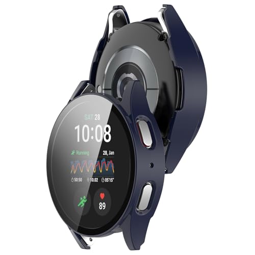 SMYAOSI Hülle für Samsung Galaxy Watch7 40mm 44mm Schutzhülle Con Displayschutzfolie, Kratzfest Schutzfolie Glas Bumper Case Ultradünne Stoßfeste Cover für Galaxy Watch7 (2 Stück Blau, Watch7 40mm) SMYAOSI Hülle für Samsung Galaxy Watch7 40mm 44mm Schutzhülle Con Displayschutzfolie, Kratzfest Schutzfolie Glas Bumper Case Ultradünne Stoßfeste Cover für Galaxy Watch7 (2 Stück Blau, Watch7 40mm) von SMYAOSI