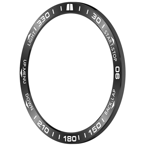SMYAOSI Rostfreier Stahl Lünetten Ring für Tactix8 AMOLED/SOLAR Watch, Bezel Ring Adhesive Cover Anti-Kratz- und Kollisionsschutz für Fenix8 Amoled Watch Accessory (Schwarz Weiß, tactix8solar51mm) von SMYAOSI