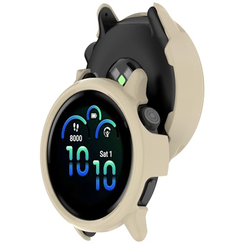 SMYAOSI Schütz Hülle Kompatibel mit Garmin Vivoactive 6, Silikon Ersatz Cover für die stoßfeste und unzerbrechliche Schutzhülle für Garmin Vivoactive 6 Smartwatch Gehäuse Zubehör (2 Piezas Beige) SMYAOSI Schütz Hülle Kompatibel mit Garmin Vivoactive 6, Silikon Ersatz Cover für die stoßfeste und unzerbrechliche Schutzhülle für Garmin Vivoactive 6 Smartwatch Gehäuse Zubehör (2 Piezas Beige) von SMYAOSI