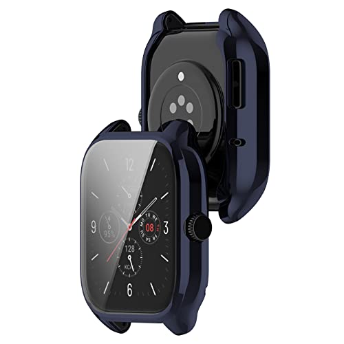 SMYAOSI Schütz Hülle Kompatibel mit Huami Amazfit GTS 4, TPU ersatz Schützende Silikonhülle für die stoßfeste und unzerbrechliche Schutzhülle für Huami Amazfit GTS 4 Smartwatch (2 Stück Blau) von SMYAOSI