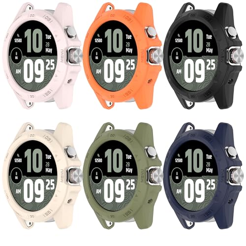 SMYAOSI Schütz Hülle Kompatibel mit T icwatch Atlas, TPU Replacement Silikonhülle für die stoßfeste und unzerbrechliche Schutzhülle für T icwatch Atlas Smartwatch Gehäuse Zubehör (6 Stück) von SMYAOSI