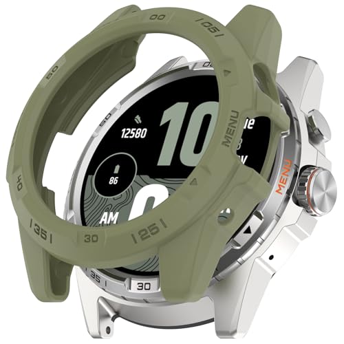 SMYAOSI Schütz Hülle Kompatibel mit T icwatch Atlas, TPU Replacement Silikonhülle für die stoßfeste und unzerbrechliche Schutzhülle für T icwatch Atlas Smartwatch Gehäuse Zubehör (Grün) von SMYAOSI