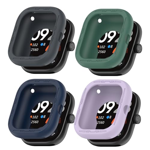 SMYAOSI Schütz Hülle Kompatibel mit Xiaomi Redmi Watch 4, Cover Ersatz Schützende Silikonhülle für die stoßfeste und unzerbrechliche Schutzhülle für Xiaomi Redmi Watch 4 (Grau+Grün+Blau+Violett) SMYAOSI Schütz Hülle Kompatibel mit Xiaomi Redmi Watch 4, Cover Ersatz Schützende Silikonhülle für die stoßfeste und unzerbrechliche Schutzhülle für Xiaomi Redmi Watch 4 (Grau+Grün+Blau+Violett) von SMYAOSI
