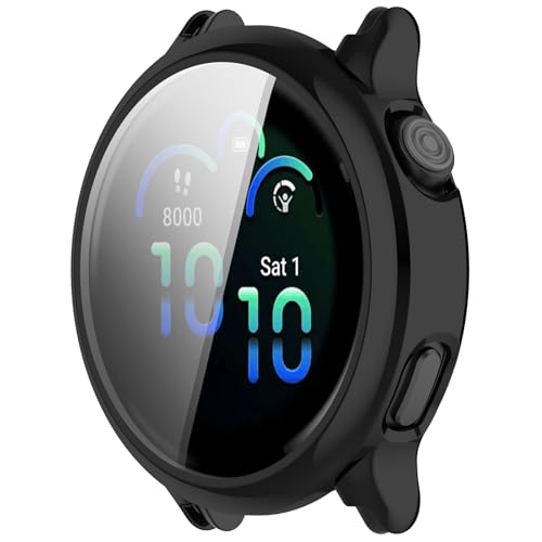 SMYAOSI Silikon Hülle für Garmin Vivoactive 6 Schutzhülle Con Displayschutzfolie, Kratzfest Schutzfolie Bumper Case Ultradünne Stoßfeste Gehäuse für Garmin Vivoactive 6 Smartwatch (2 Stück Schwarz) SMYAOSI Silikon Hülle für Garmin Vivoactive 6 Schutzhülle Con Displayschutzfolie, Kratzfest Schutzfolie Bumper Case Ultradünne Stoßfeste Gehäuse für Garmin Vivoactive 6 Smartwatch (2 Stück Schwarz) von SMYAOSI