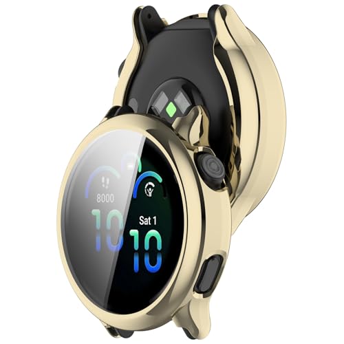 SMYAOSI Silikon Hülle für Garmin Vivoactive 6 Schutzhülle Con Displayschutzfolie, Kratzfest Schutzfolie Bumper Case Ultradünne Stoßfeste Gehäuse für Garmin Vivoactive 6 Smartwatch (2 Stück Gold) SMYAOSI Silikon Hülle für Garmin Vivoactive 6 Schutzhülle Con Displayschutzfolie, Kratzfest Schutzfolie Bumper Case Ultradünne Stoßfeste Gehäuse für Garmin Vivoactive 6 Smartwatch (2 Stück Gold) von SMYAOSI