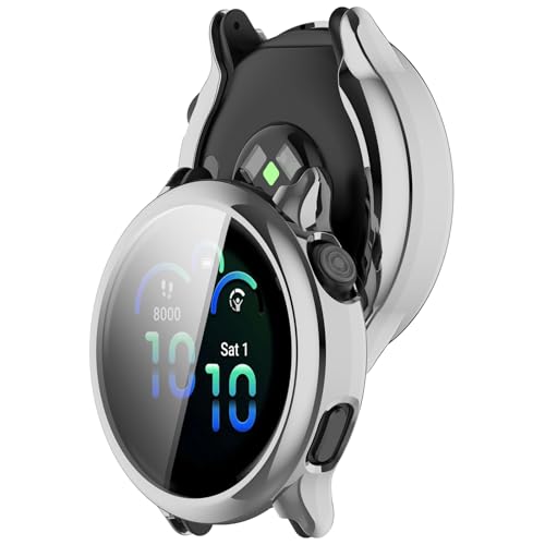 SMYAOSI Silikon Hülle für Garmin Vivoactive 6 Schutzhülle Con Displayschutzfolie, Kratzfest Schutzfolie Bumper Case Ultradünne Stoßfeste Gehäuse für Garmin Vivoactive 6 Smartwatch (2 Stück Silber) SMYAOSI Silikon Hülle für Garmin Vivoactive 6 Schutzhülle Con Displayschutzfolie, Kratzfest Schutzfolie Bumper Case Ultradünne Stoßfeste Gehäuse für Garmin Vivoactive 6 Smartwatch (2 Stück Silber) von SMYAOSI