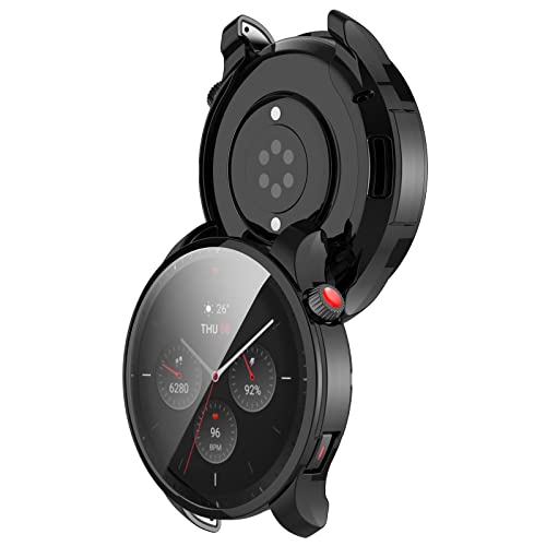 SMYAOSI Silikon Schütz Hülle Kompatibel mit Huami Amazfit GTR 4, TPU ersatz Schützende Hülle für die stoßfeste und unzerbrechliche Schutzhülle für Huami Amazfit GTR4 Smartwatch (2 Stück Schwarz) SMYAOSI Silikon Schütz Hülle Kompatibel mit Huami Amazfit GTR 4, TPU ersatz Schützende Hülle für die stoßfeste und unzerbrechliche Schutzhülle für Huami Amazfit GTR4 Smartwatch (2 Stück Schwarz) von SMYAOSI
