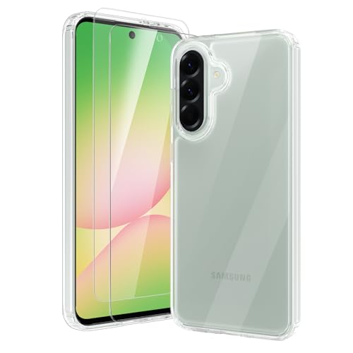 SMYTU Hülle Transparent für Samsung Galaxy A56 5G mit Schutzglas,Silikon TPU Bumper PC Rückseite Hülle Bunter Rand Durchsichtig Handyhülle - Clear SMYTU Hülle Transparent für Samsung Galaxy A56 5G mit Schutzglas,Silikon TPU Bumper PC Rückseite Hülle Bunter Rand Durchsichtig Handyhülle - Clear von SMYTU