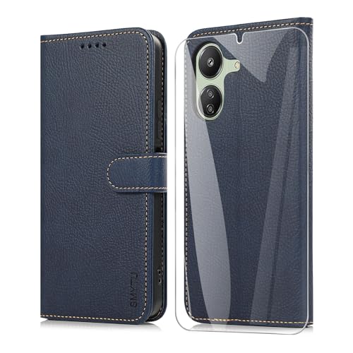 SMYTU Hülle für Xiaomi Redmi 13C Handyhülle mit Schutzfolie, Flip PU Lederhülle Book Case Magnetverschluss Schutzhülle Ständer Kompatibel für Xiaomi Redmi 13C - Blau SMYTU Hülle für Xiaomi Redmi 13C Handyhülle mit Schutzfolie, Flip PU Lederhülle Book Case Magnetverschluss Schutzhülle Ständer Kompatibel für Xiaomi Redmi 13C - Blau von SMYTU