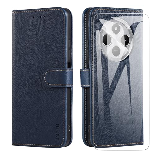 SMYTU Hülle für Xiaomi Redmi 14C 4G Handyhülle mit Schutzfolie, Flip PU Lederhülle Book Case Magnetverschluss Schutzhülle Ständer Kompatibel für Xiaomi Redmi 14C 4G - Blau SMYTU Hülle für Xiaomi Redmi 14C 4G Handyhülle mit Schutzfolie, Flip PU Lederhülle Book Case Magnetverschluss Schutzhülle Ständer Kompatibel für Xiaomi Redmi 14C 4G - Blau von SMYTU