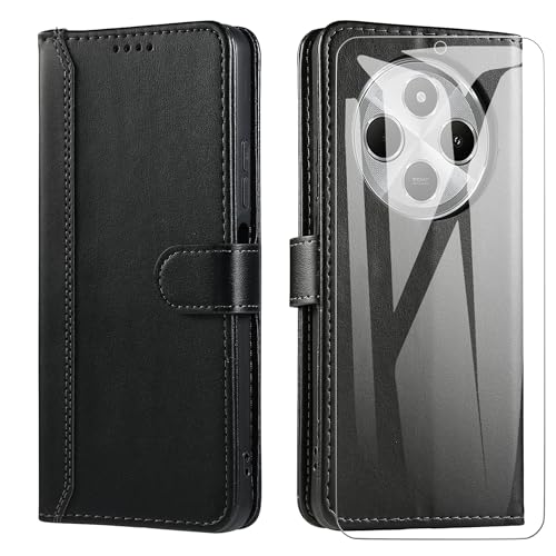 SMYTU Hülle Kompatibel für Xiaomi Redmi 14C / Redmi A4 4G Handyhülle mit Schutzfolie, Flip PU Lederhülle Book Case Magnetverschluss Ständer Schutzhülle - Schwarz SMYTU Hülle Kompatibel für Xiaomi Redmi 14C / Redmi A4 4G Handyhülle mit Schutzfolie, Flip PU Lederhülle Book Case Magnetverschluss Ständer Schutzhülle - Schwarz von SMYTU